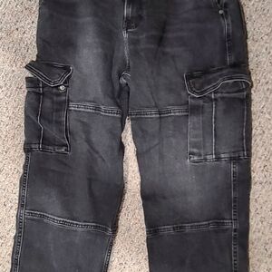 Hollister Men's Dark Gray Cargo Pants